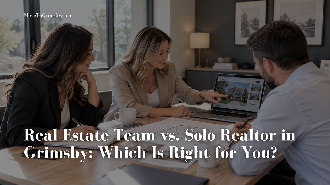 team of real estate agents working with a potential buyer